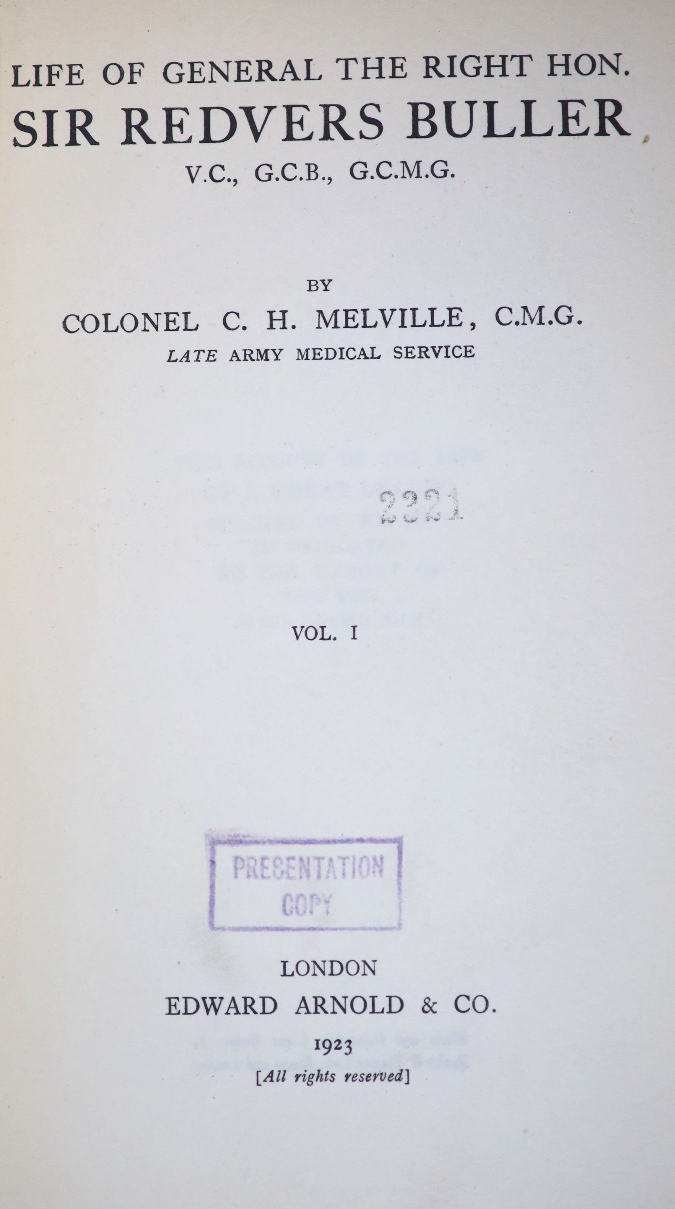 Grant, James - History of the War in the Soudan, 6 vols in 3, qto, half calf, Cassell & Co., London, Paris, etc., [1885-86], and Melville, Col. C.H - Life of General the right hon. Sir Redvers Buller, 2 vols, 8vo, red cl